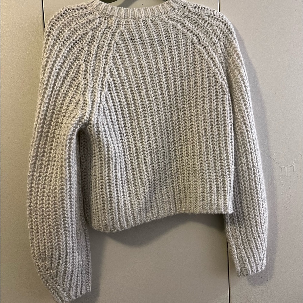 Ann Taylor Cream Knit Cardigan with Gold Buttons (Size S) - Picture 4 of 6